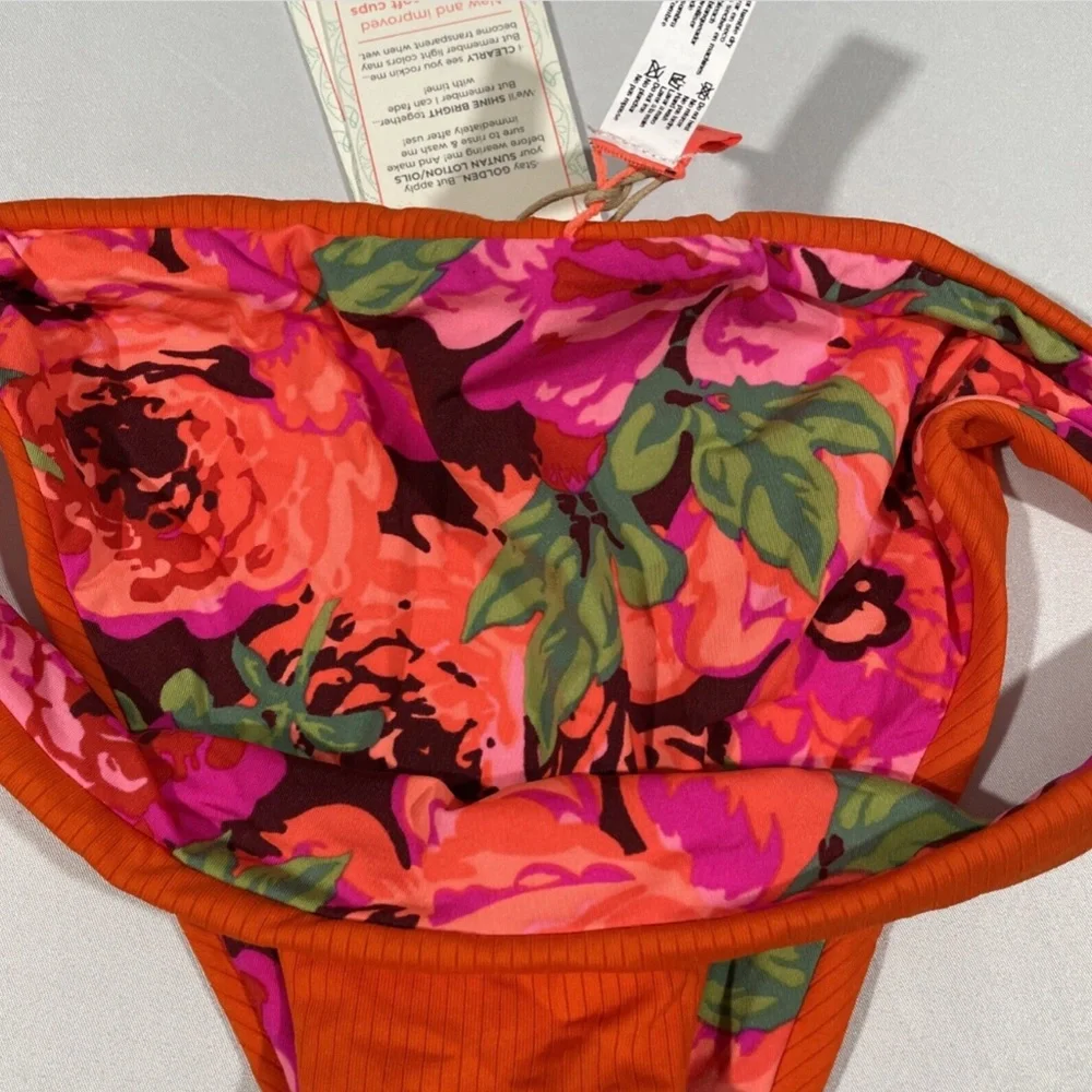 NWT‎ Maaji [ XS ] Ginger Orange Flirt Reversible Bikini Bottoms